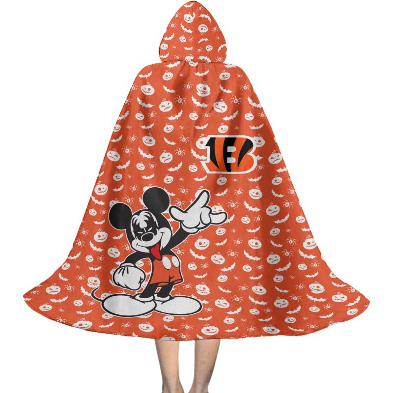 Cincinnati Bengals MM Pattern Halloween Limited Edition All-Over Print Halloween Cloak