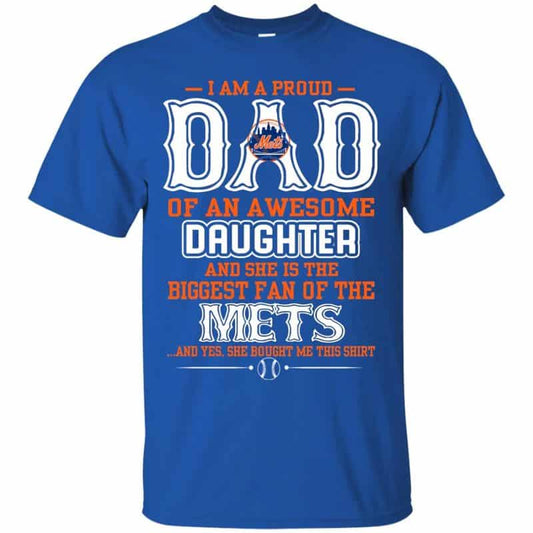 New York Mets – Proud Dad Of An Awesome Daughter Unisex T-Shirt Gift For Father’s Day