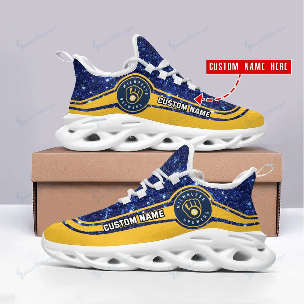 Milwaukee Brewers Personalized Yezy Running Sneakers SPD355
