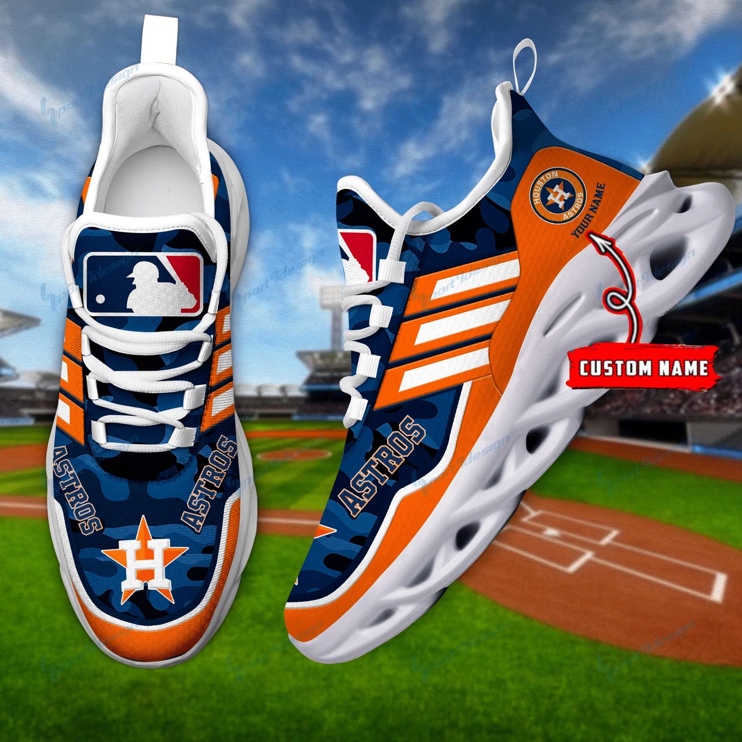 Houston Astros Custom Yezy Running Sneakers SPD219