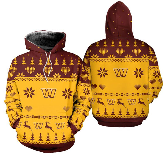 Washington Commanders Christmas Patterns Hoodie and Joggers