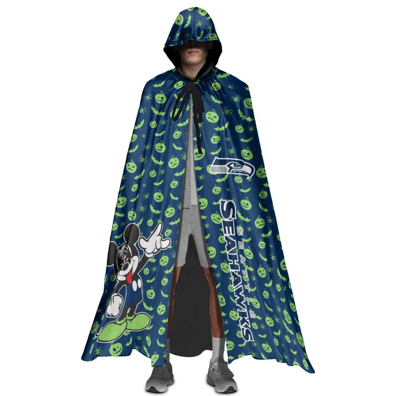 Seattle Seahawks Halloween Limited Edition All-Over Print Halloween Cloak