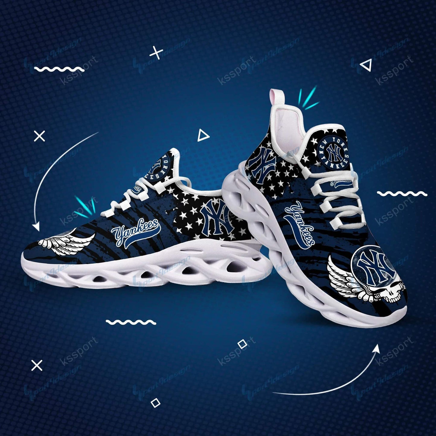 New York Yankees Yezy Running Sneakers BB733
