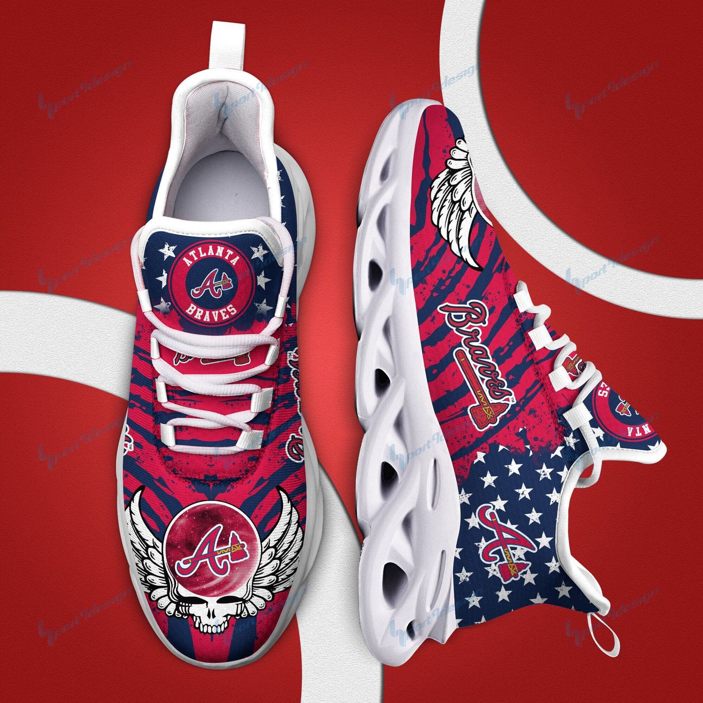 Atlanta Braves Yezy Running Sneakers BB746