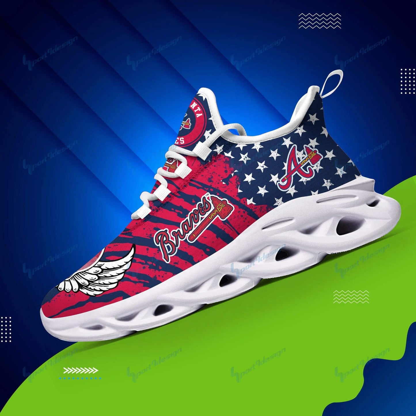 Atlanta Braves Yezy Running Sneakers BB746