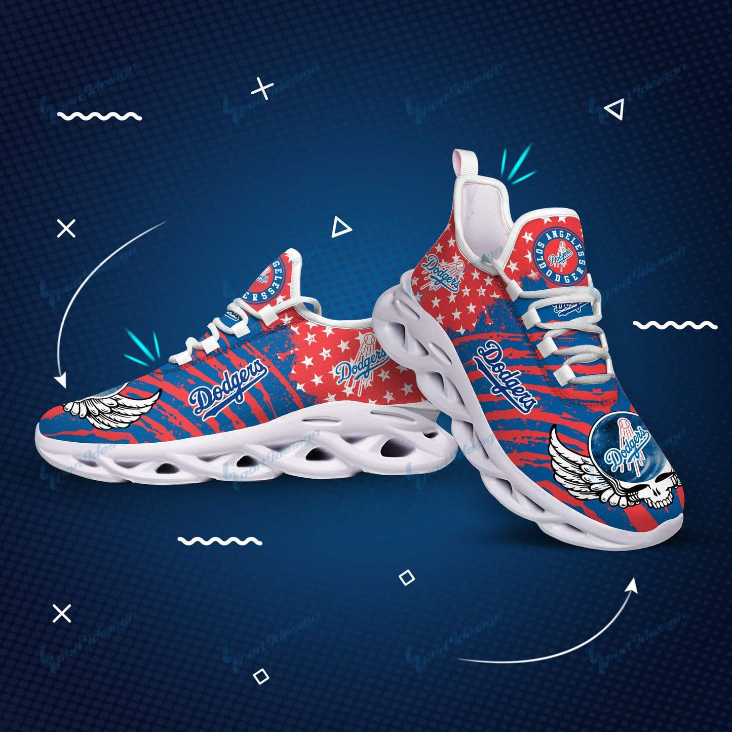 Los Angeles Dodgers Yezy Running Sneakers BB743