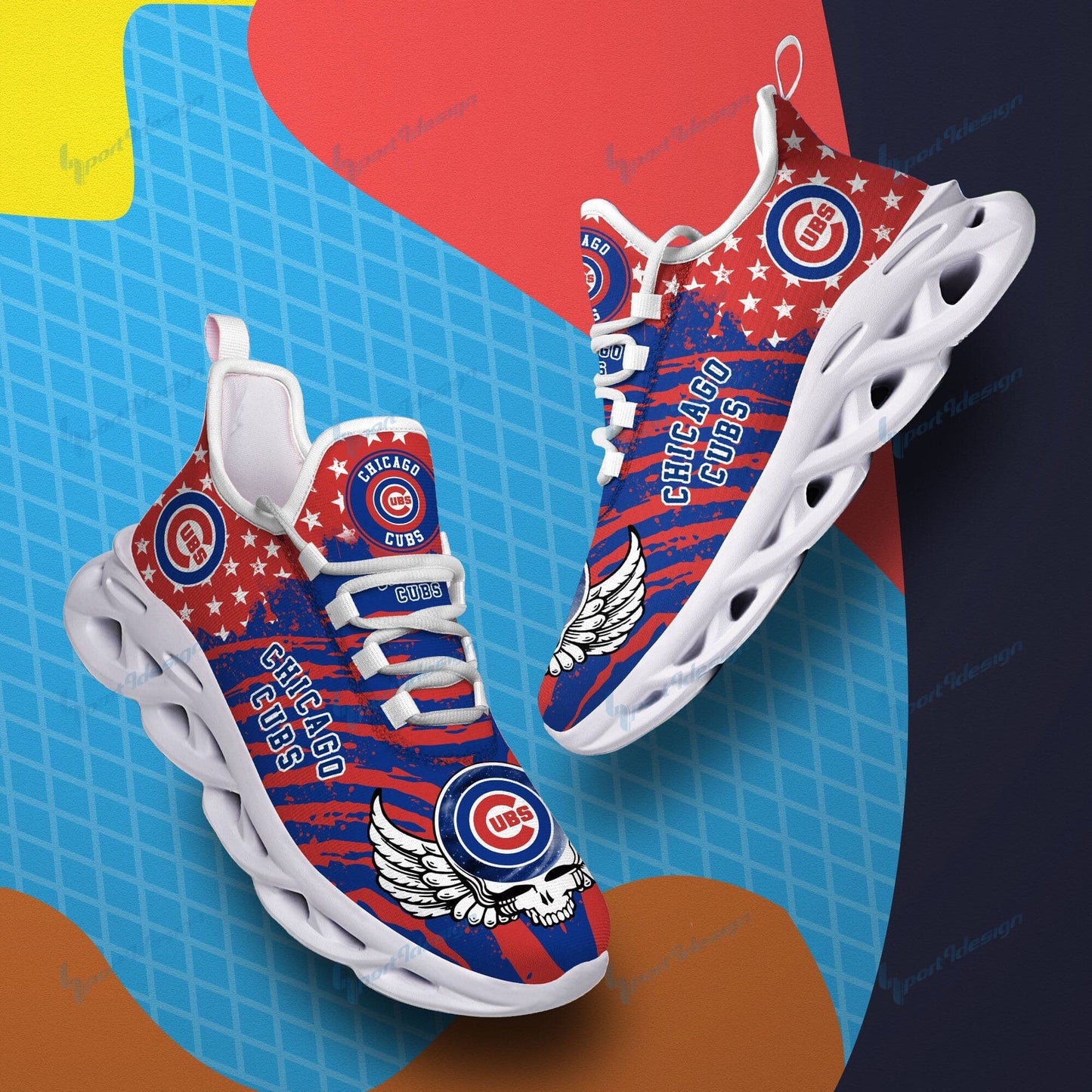 Chicago Cubs Yezy Running Sneakers BB740