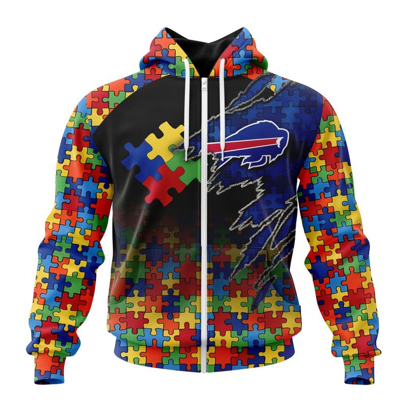 Buffalo Bills Special Autism Awareness Design Hoodie Zip Hoodie T-shirt Sweatshirt