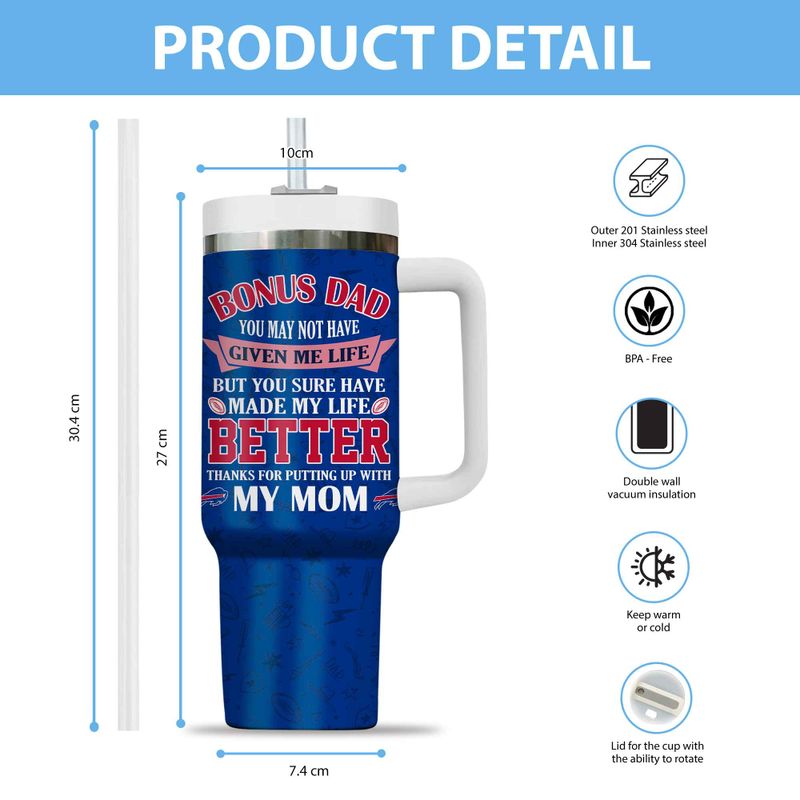 Buffalo Bills New Personalized 40oz Tumbler Father’s Day AZBT40OZ000168
