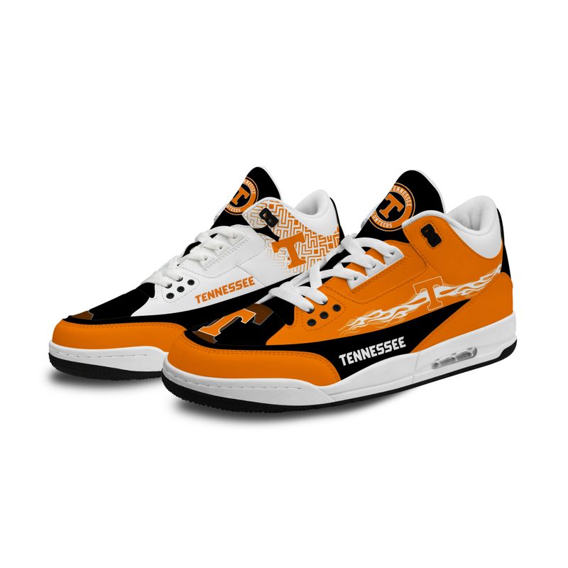Tennessee Volunteers Fire White Genuine Leather JD03 Shoes Men and Women AZBTAJ3000100