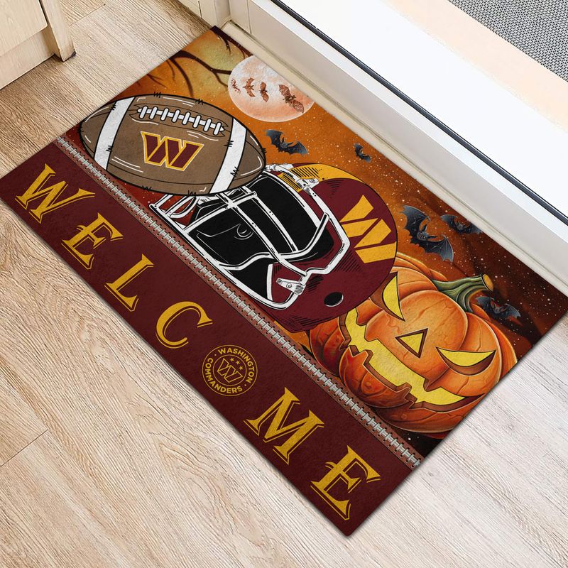 Washington Commanders Halloween Doormat New Collection AZBTDM000003
