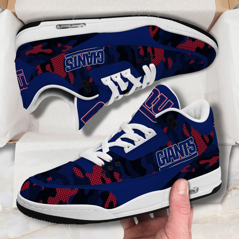 New York Giants Camo Pattern White Genuine Leather JD03 Shoes Men and Women AZBTAJ3000022