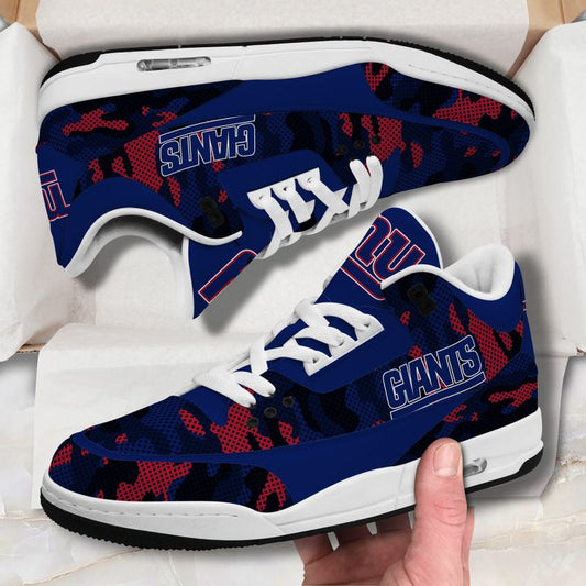 New York Giants Camo Pattern White Genuine Leather JD03 Shoes Men and Women AZBTAJ3000022