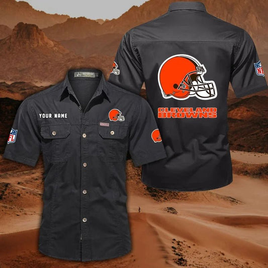 Cleveland Browns Men’s Short Sleeve Cargo Shirts New 2025 AZBT2DCGS000040