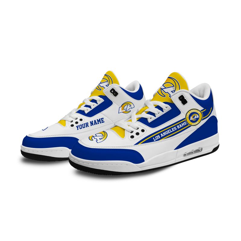 Los Angeles Rams Basic White Genuine Leather JD03 Shoes Men and Women AZBTAJ3000066