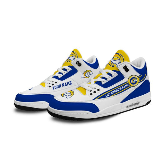 Los Angeles Rams Basic White Genuine Leather JD03 Shoes Men and Women AZBTAJ3000066