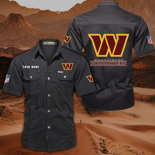 Washington Commanders Men’s Short Sleeve Cargo Shirts New 2025 AZBT2DCGS000064