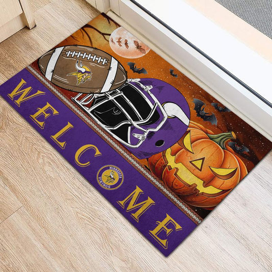 Minnesota Vikings Halloween Doormat New Collection AZBTDM000027