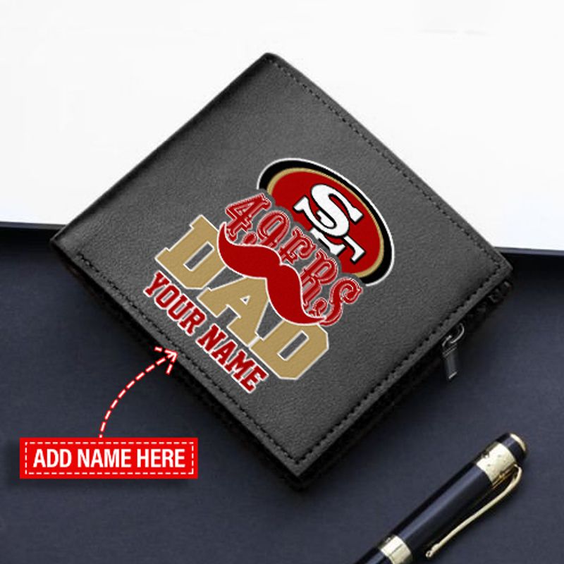 San Francisco 49ers Limited Edition Men’s Leather Bifold Wallet Gift For Father’s Day AZBT2DMW000003