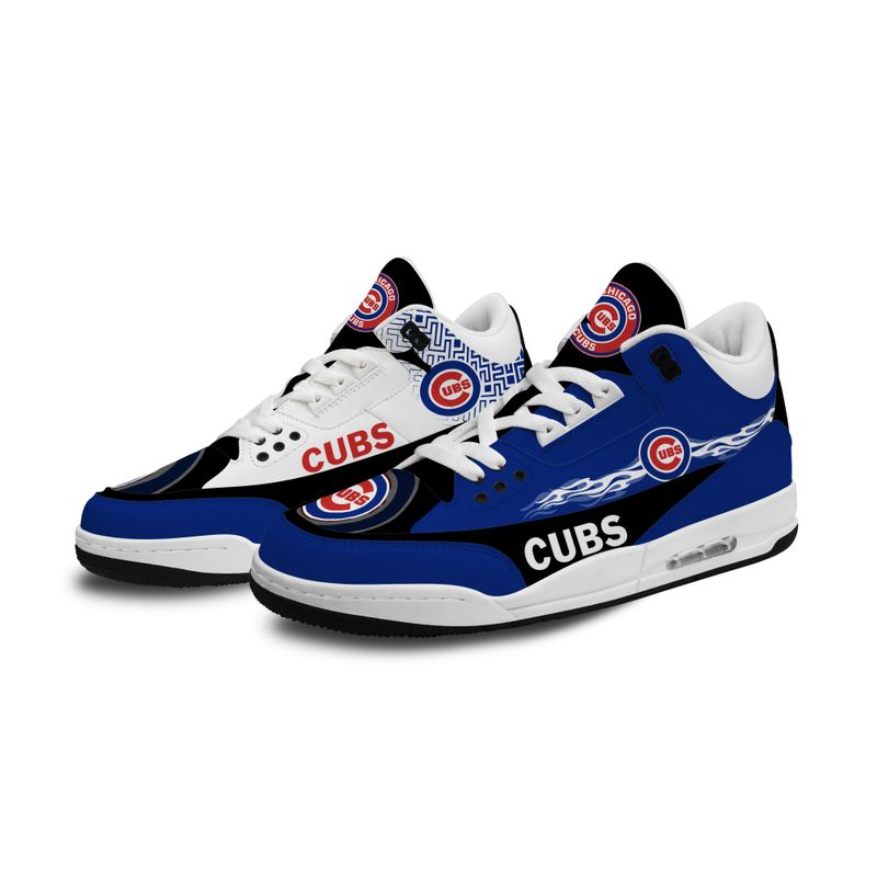 Chicago Cubs Fire White Genuine Leather JD03 Shoes Men and Women AZBTAJ3000105