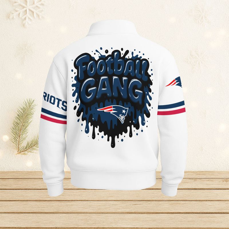 New England Patriots Casual Stand Collar Sweatshirt BT683