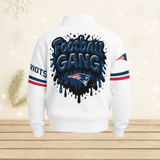 New England Patriots Casual Stand Collar Sweatshirt BT683