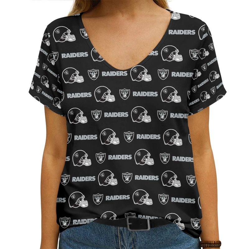 Las Vegas Raiders V-neck Women T-shirt