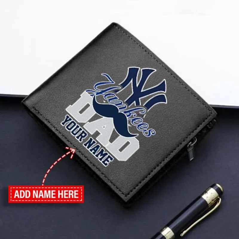 New York Yankees Limited Edition Men’s Leather Bifold Wallet Gift For Father’s Day AZBT2DMW000001