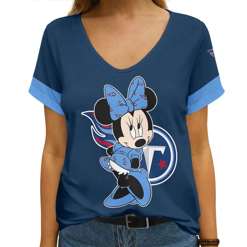 Tennessee Titans V-neck Women T-shirt