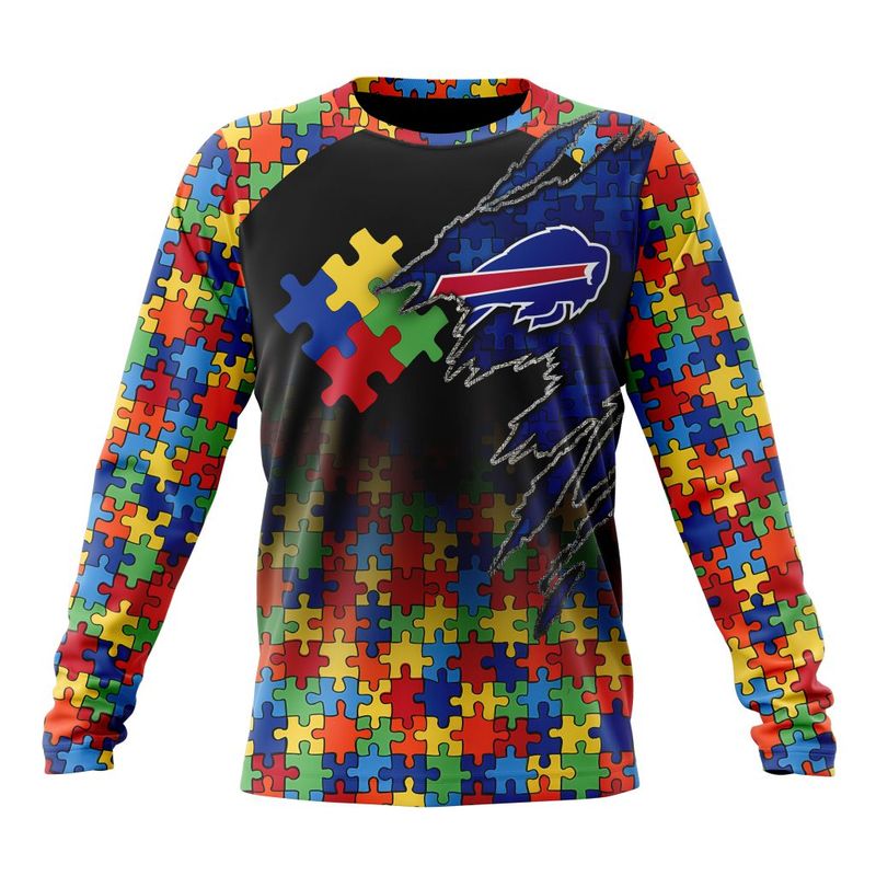 Buffalo Bills Special Autism Awareness Design Hoodie Zip Hoodie T-shirt Sweatshirt