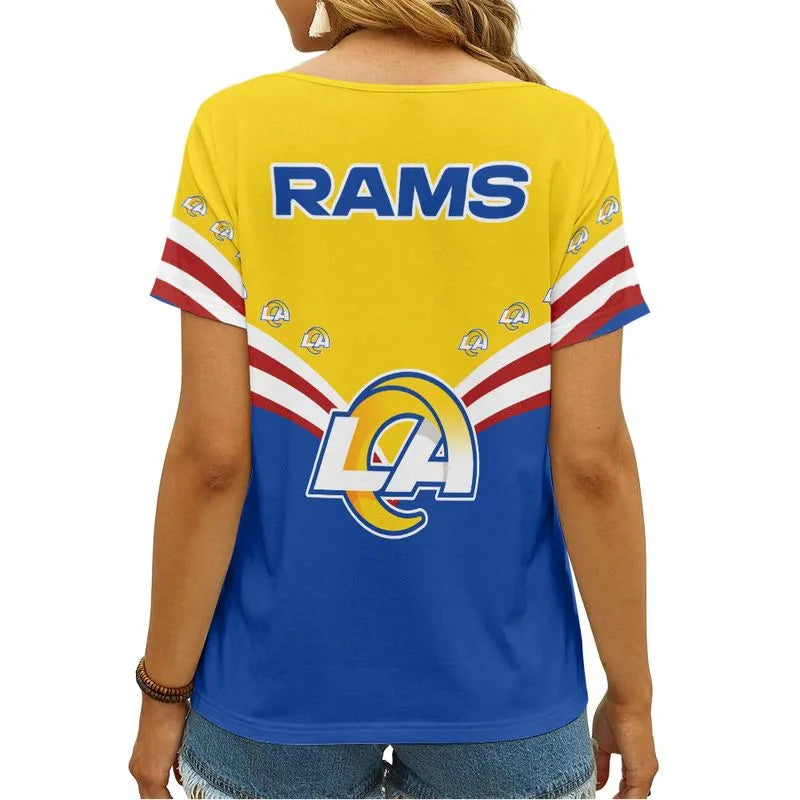Los Angeles Rams V-neck Women T-shirt