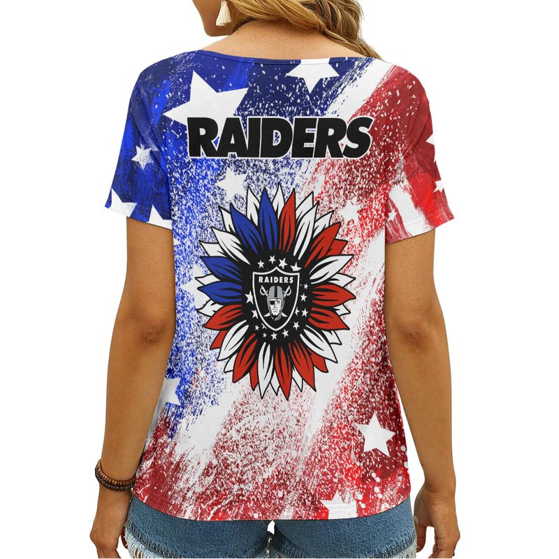Las Vegas Raiders V-neck Women T-shirt