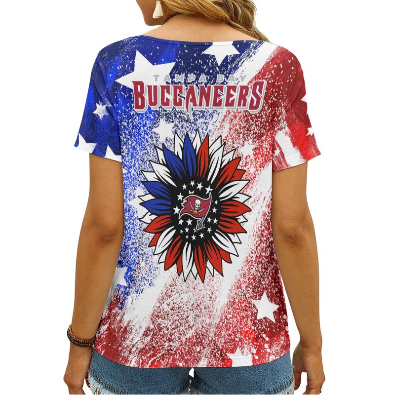 Tampa Bay Buccaneers V-neck Women T-shirt