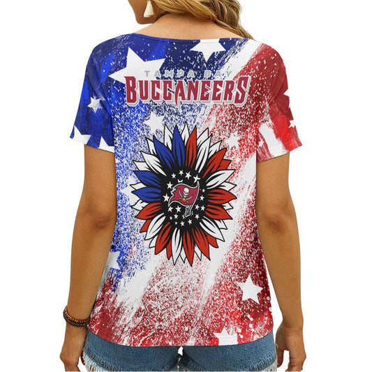 Tampa Bay Buccaneers V-neck Women T-shirt
