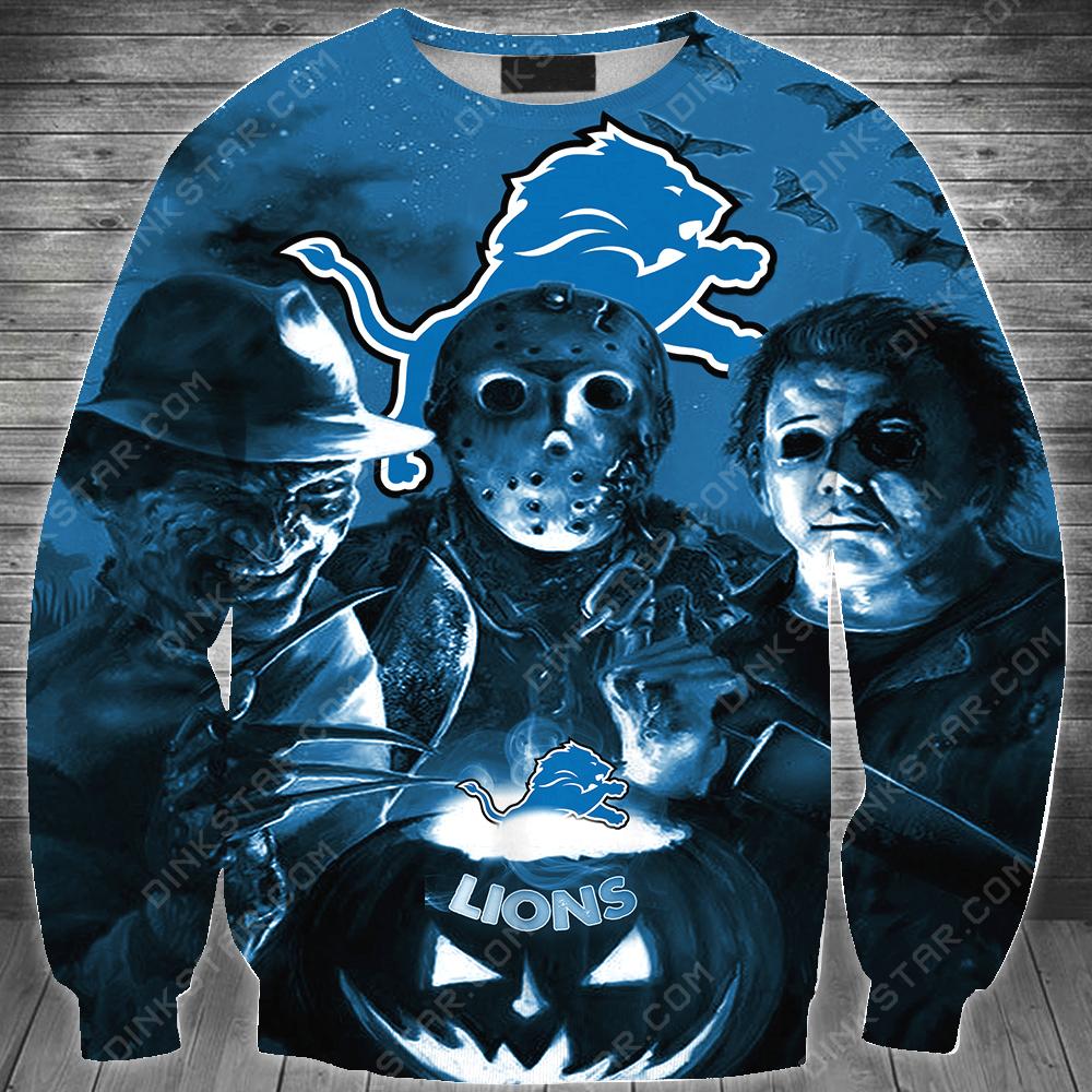 Detroit Lions Halloween Limited Edition Unisex All Over Print Full 3D T-shirt Sweater Hoodie