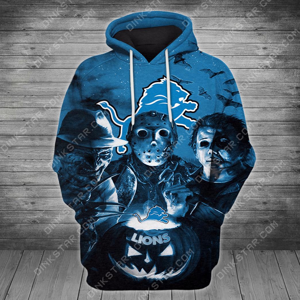 Detroit Lions Halloween Limited Edition Unisex All Over Print Full 3D T-shirt Sweater Hoodie