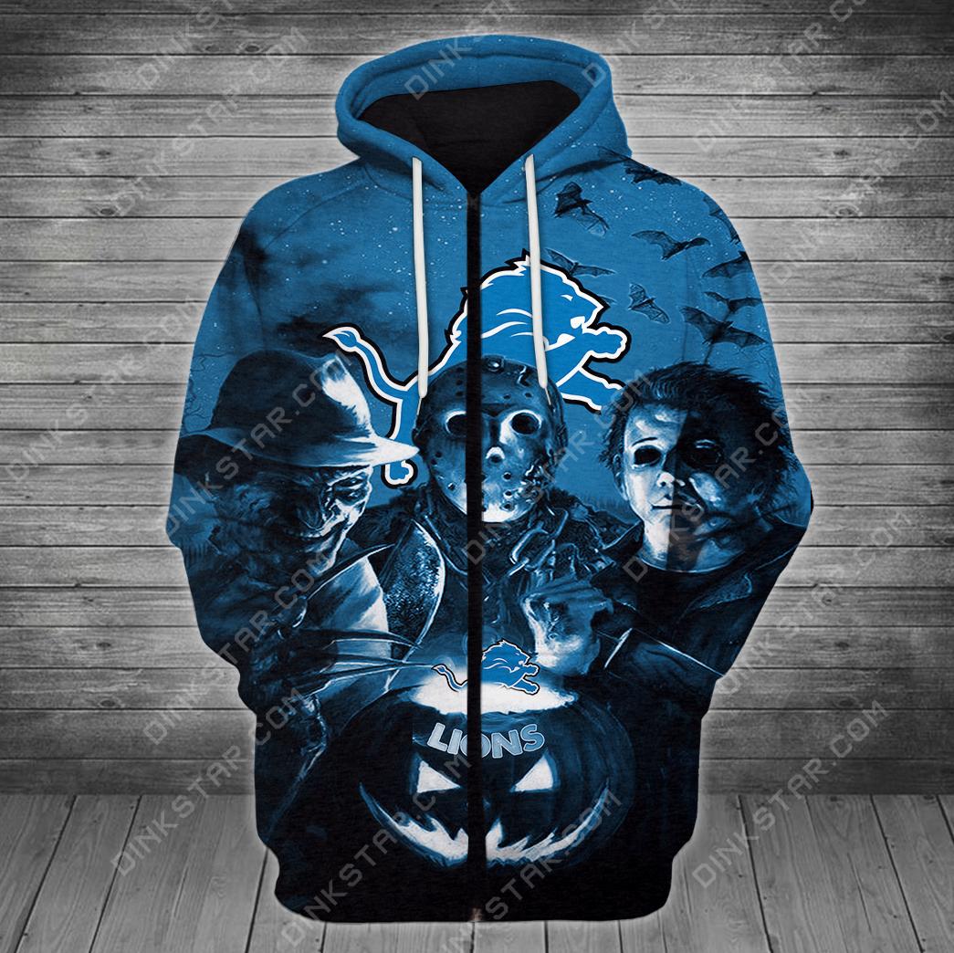 Detroit Lions Halloween Limited Edition Unisex All Over Print Full 3D T-shirt Sweater Hoodie
