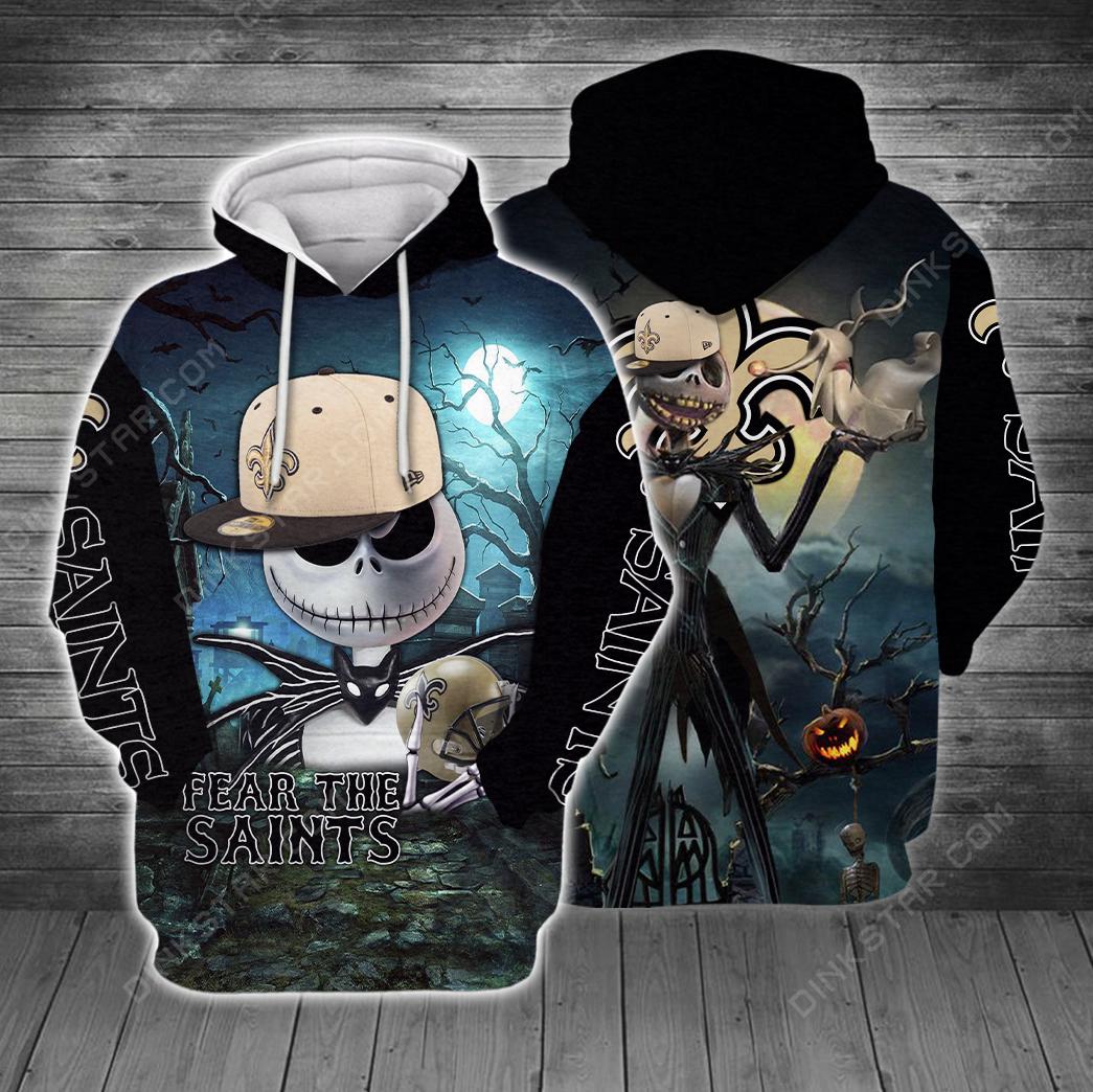 New Orleans Saints Halloween Limited Edition Unisex All Over Print Full 3D T-shirt Sweater Hoodie