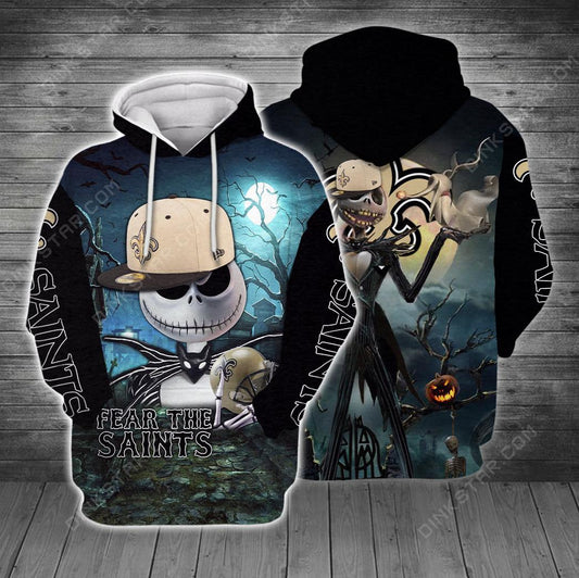 New Orleans Saints Halloween Limited Edition Unisex All Over Print Full 3D T-shirt Sweater Hoodie