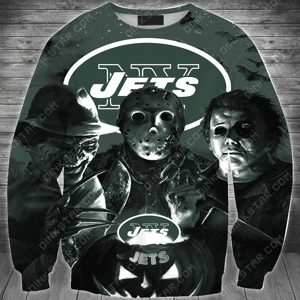 New York Jets Halloween Limited Edition Unisex All Over Print Full 3D T-shirt Sweater Hoodie