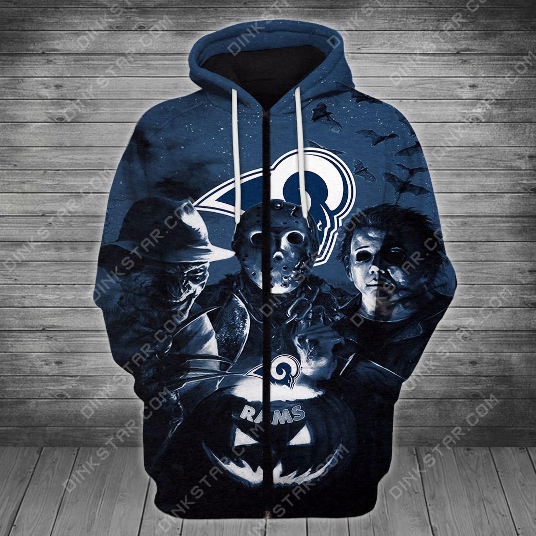 Los Angeles Rams Halloween Limited Edition Unisex All Over Print Full 3D T-shirt Sweater Hoodie