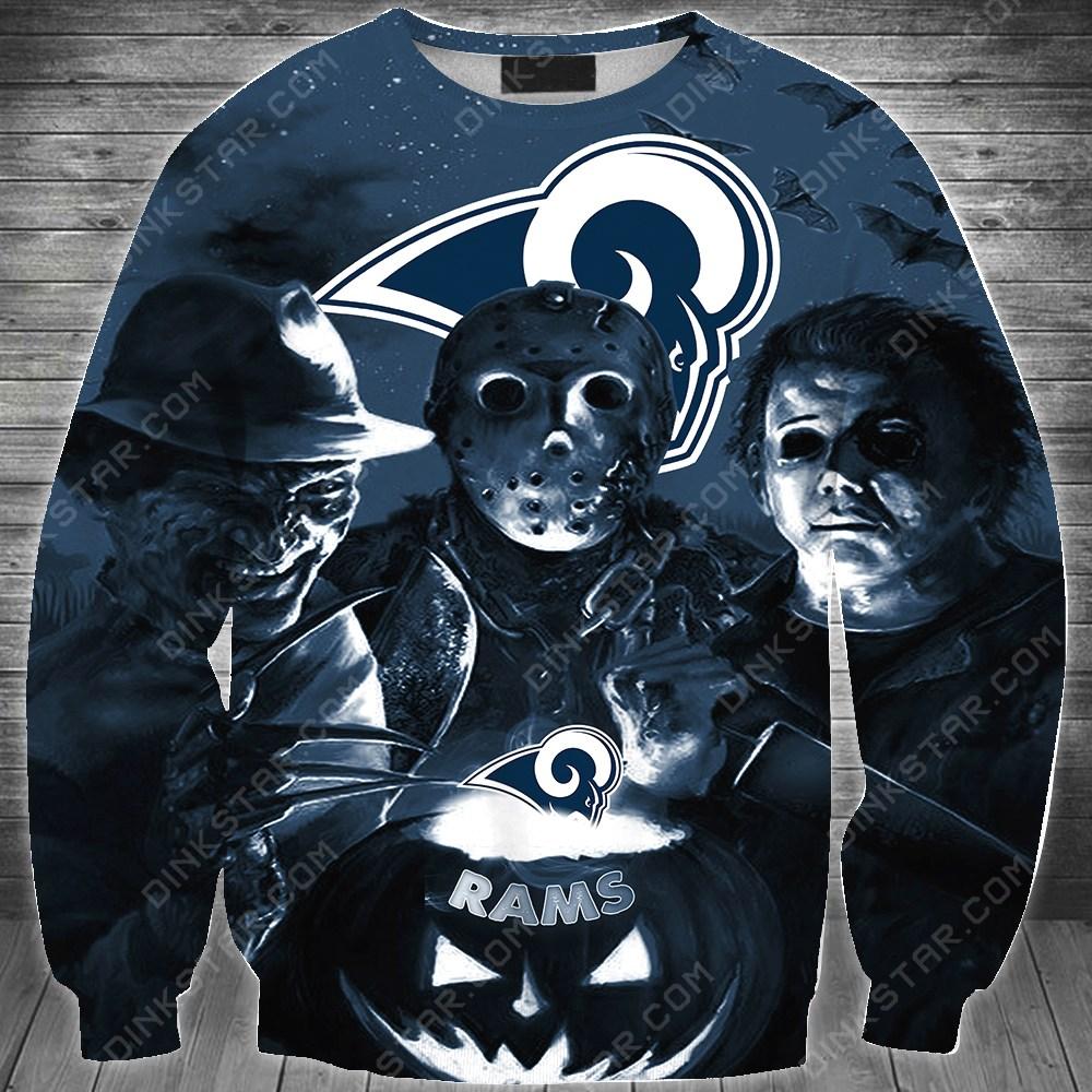 Los Angeles Rams Halloween Limited Edition Unisex All Over Print Full 3D T-shirt Sweater Hoodie