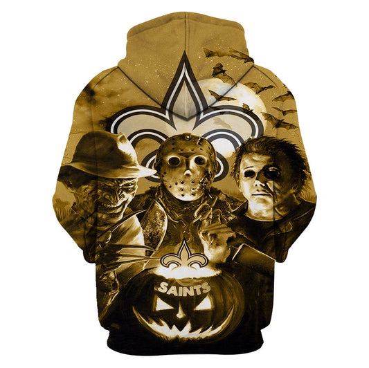 New Orleans Saints Halloween Limited Edition Unisex All Over Print Full 3D T-shirt Sweater Hoodie