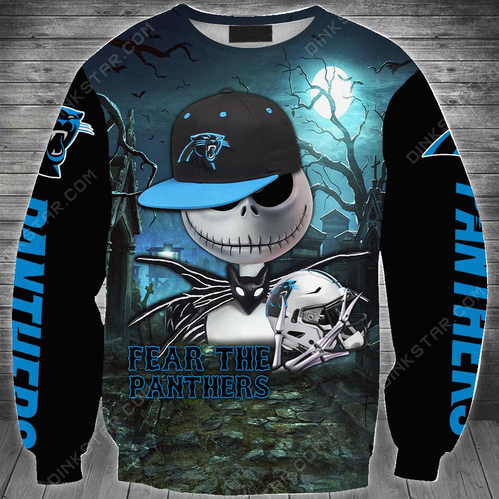 Carolina Panthers Halloween Limited Edition Unisex All Over Print Full 3D T-shirt Sweater Hoodie