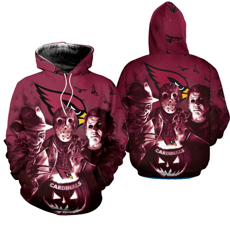 Arizona Cardinals Halloween Limited Edition Unisex All Over Print Full 3D T-shirt Sweater Hoodie