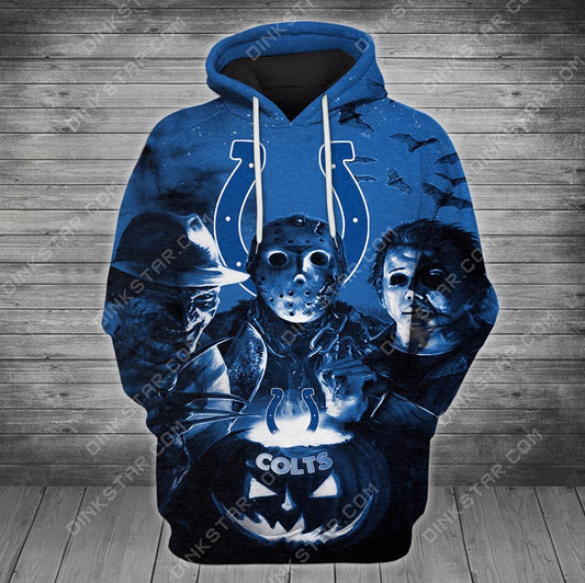 Indianapolis Colts Halloween Limited Edition Unisex All Over Print Full 3D T-shirt Sweater Hoodie