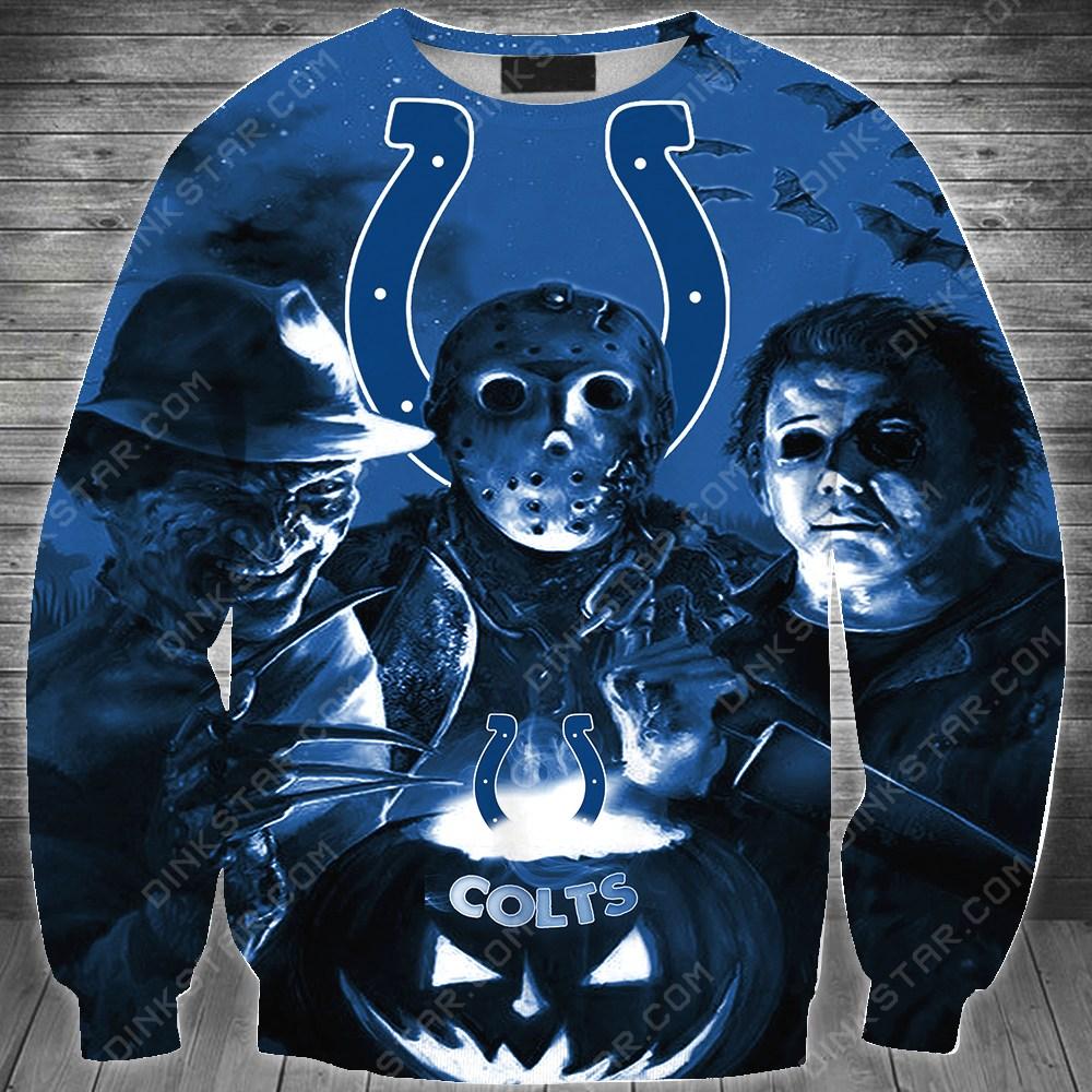 Indianapolis Colts Halloween Limited Edition Unisex All Over Print Full 3D T-shirt Sweater Hoodie