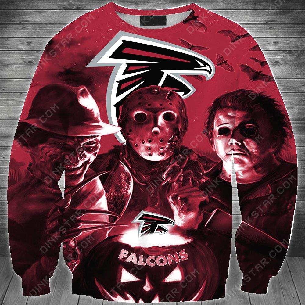 Atlanta Falcons Halloween Limited Edition Unisex All Over Print Full 3D T-shirt Sweater Hoodie