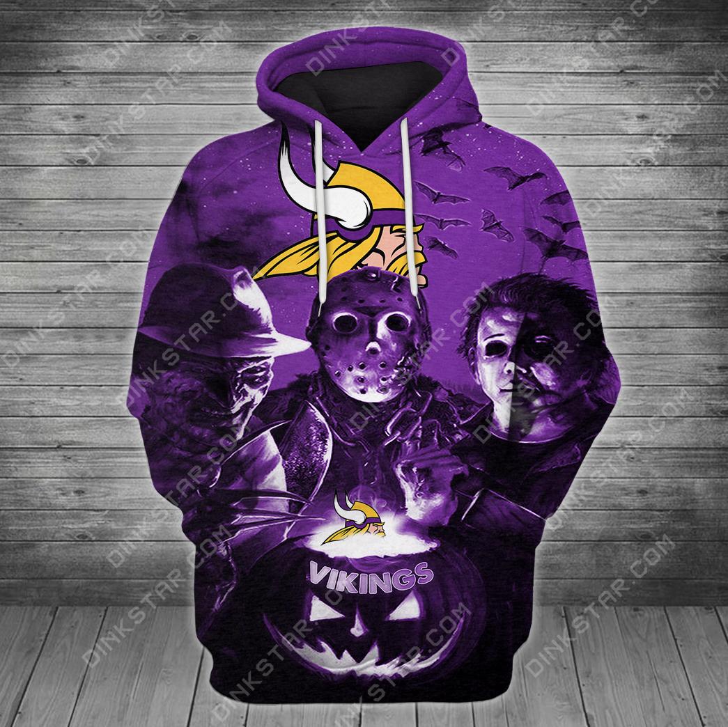 Minnesota Vikings Halloween Limited Edition Unisex All Over Print Full 3D T-shirt Sweater Hoodie