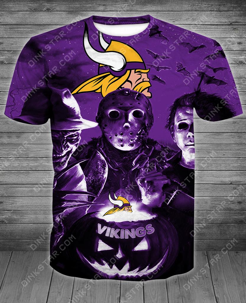 Minnesota Vikings Halloween Limited Edition Unisex All Over Print Full 3D T-shirt Sweater Hoodie